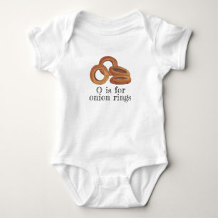 O is for Onion Rings Junk Food Fried Onions Foodie Baby Bodysuit