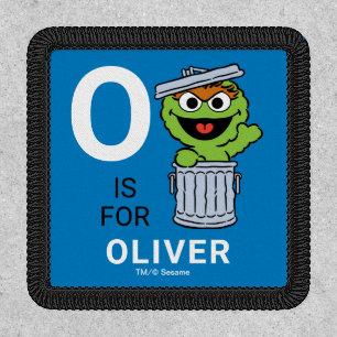 O is for Oscar the Grouch   Add Your Name Patch