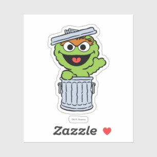 O is for Oscar the Grouch Add Your Name Sticker