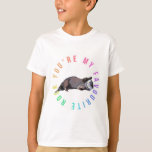 O is for Otter T-Shirt<br><div class="desc">O is for Otter, Otter Playful and Curious River Mammal Wildlife Illustration</div>