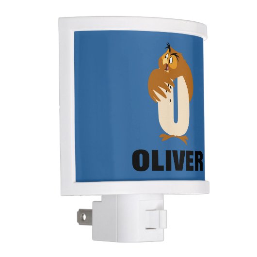 O is for Owl | Add Your Name Night Light (Right)