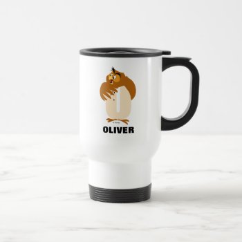 O Is For Owl | Add Your Name Travel Mug by DisneyLogosLetters at Zazzle