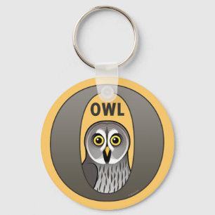 O is for Owl Keychain