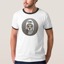 O is for Owl Men's Basic Ringer T-Shirt