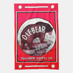 O-Le-Bear Coffee Kitchen Towel