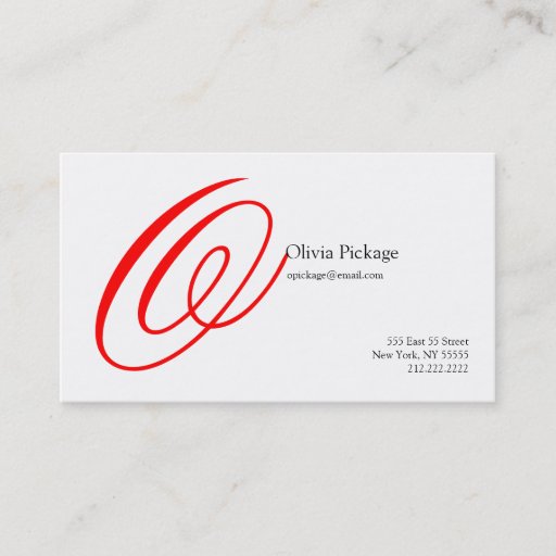 Customizable O Letter Alphabet Business Card Red Twirl