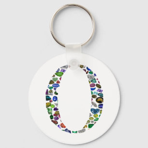 O Letter Monogram Keychain