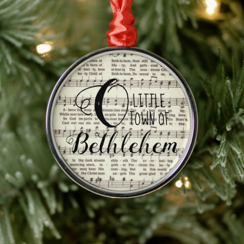 O Little Town of Bethlehem Metal Ornament