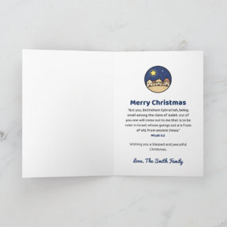O Little Town of Bethlehem Personalized Christmas Card