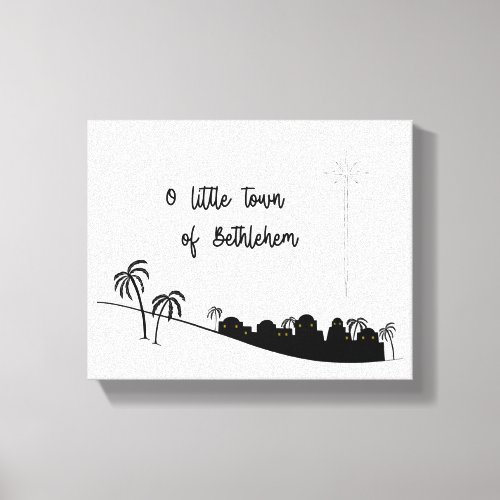 O Little Town of Bethlehem Wrapped Canvas Art