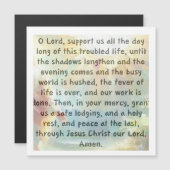O Lord Support Us Large Magnetic Card (Front/Back)
