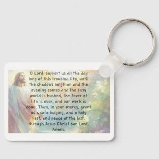 O Lord Support Us Prayer Magnet Keychain