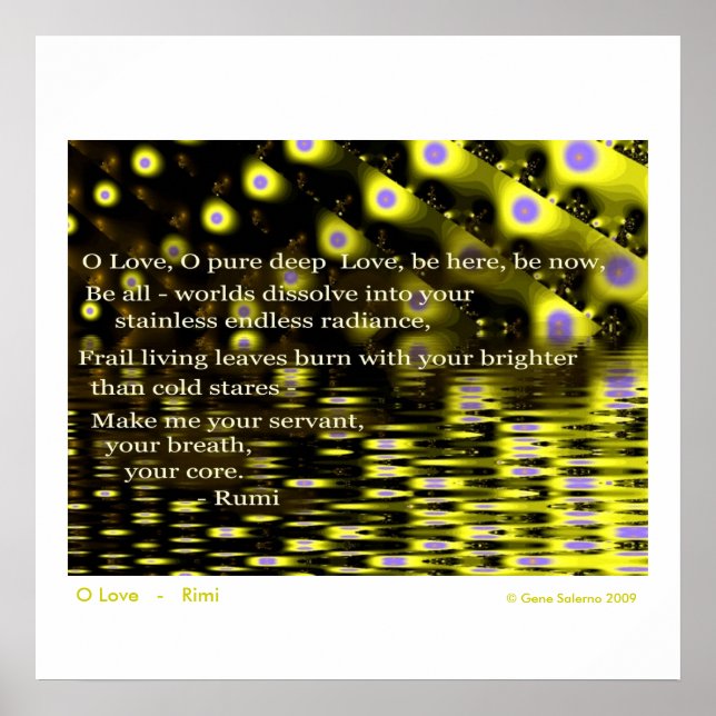O Love - Rumi Poster (Front)