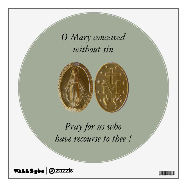O Mary conceived without sin... Wall Sticker (Front)