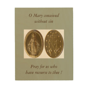 o mary conceived without sin... wood wall decor