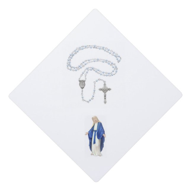 O, Mary my Mother Rosary  Graduation Cap Topper (Front)