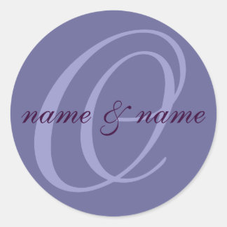 O monogram label - personalize first names