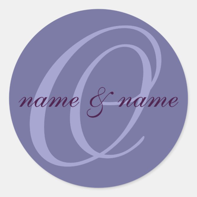 O monogram label - personalize first names (Front)