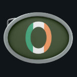 O Monogram overlaid on Irish Flag bbt Belt Buckle<br><div class="desc">O Monogram overlaid on Irish Flag Belt Buckle

Design © Trinkets and Things 2017 - AHP Design. All Rights Reserved.</div>
