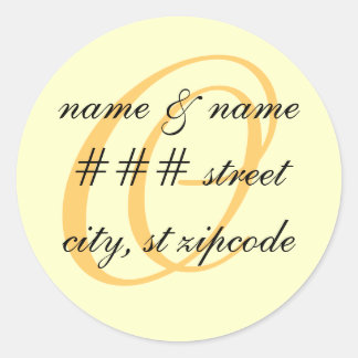 O monogram return address label - personalize