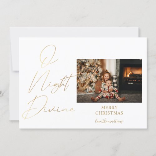 O Night Divine Christmas Photo Invitation