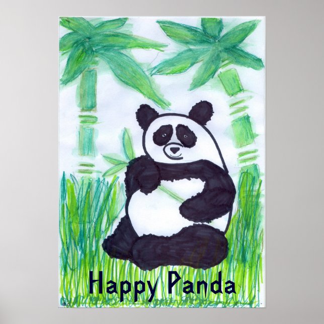 O.O. Happy Panda 16x23 Poster (Front)