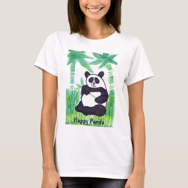 O.O. Happy Panda T-Shirt Solid (Front)