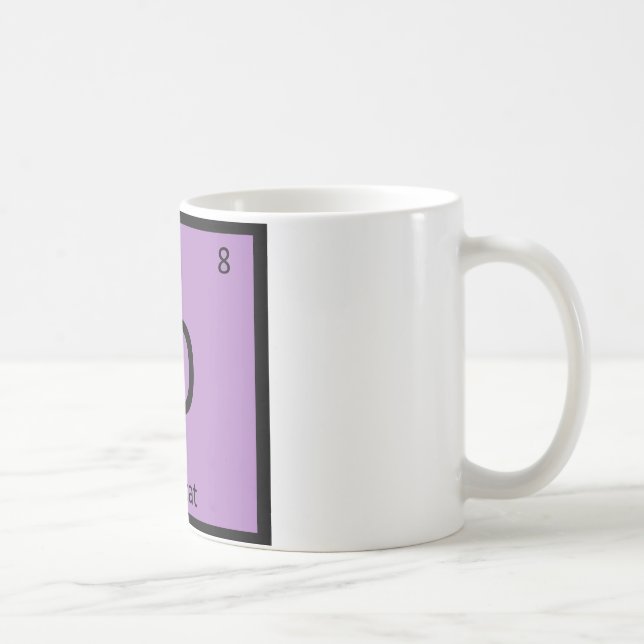 O - Ocicat Cat Chemistry Periodic Table Element Coffee Mug (Right)