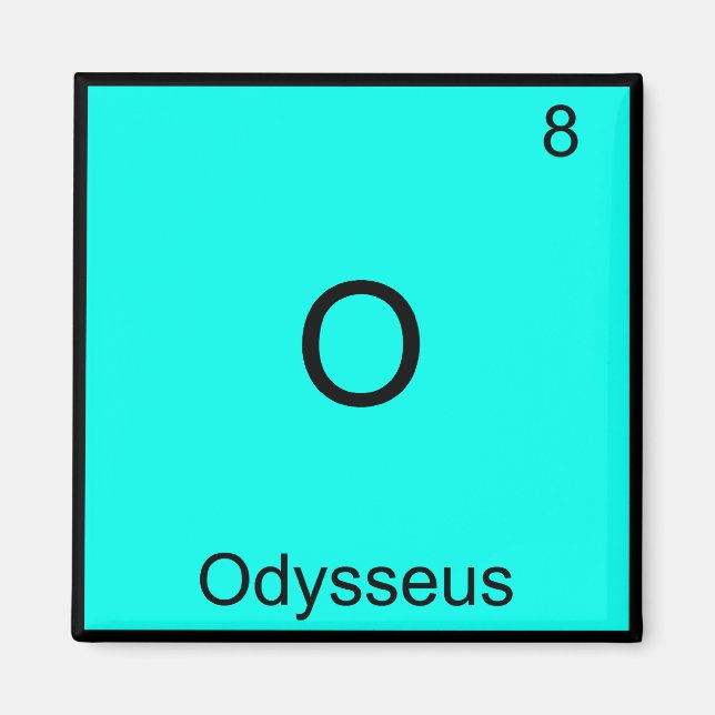 O - Odysseus Funny Chemistry Element Symbol Tee Magnet (Front)