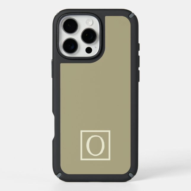 O | Open Outlook — Sage Green & White Script  Speck iPhone Case (Front)