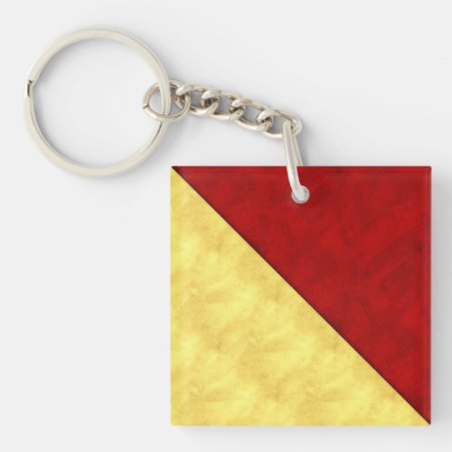 O Oscar Watercolor Nautical Signal Maritime Flag Keychain