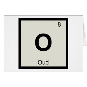 O - Oud Music Chemistry Periodic Table Symbol Cards