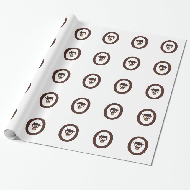 O - Owl Wrapping Paper (Unrolled)