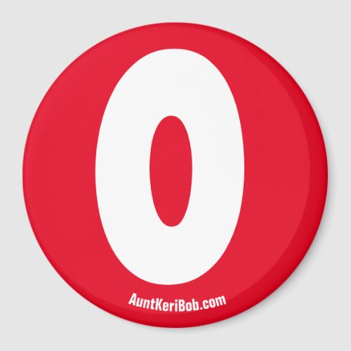 O Red Refrigerator Magnet