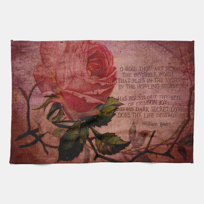 O Rose Thou Art Sick Towels