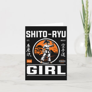 O Ryu Girl Precision And Style In Karate Design! Card