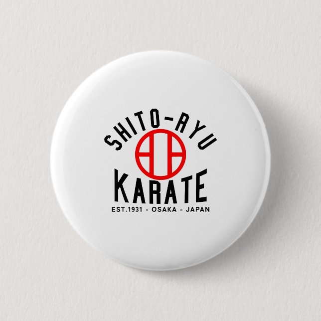 O-ryu Karate Japan Martial Arts  Button (Front)
