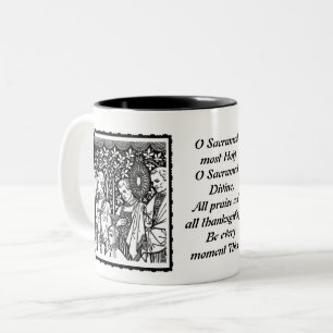 O Sacrament Most Holy Monstrance with Priests Two-Tone Coffee Mug