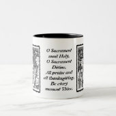 O Sacrament Most Holy Monstrance with Priests Two-Tone Coffee Mug (Center)