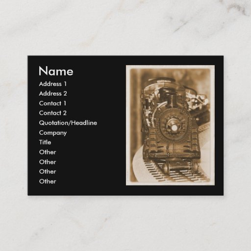 Customizable O Scale Lionel Model Train Business Card