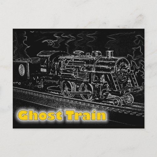 O Scale Model Train _ Ghost Train Postcard