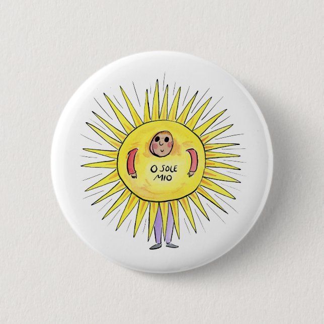 O sole mio button (Front)