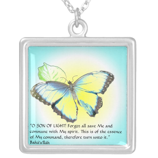 O Son of Light Silver Plated Necklace (Front)