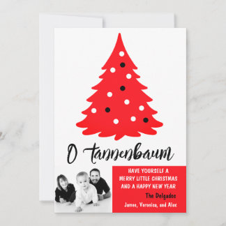 O Tannenbaum Christmas Tree Photo Card