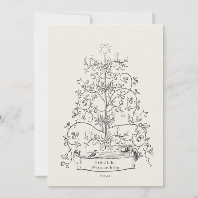 O Tannenbaum German  Holiday Card (Front)