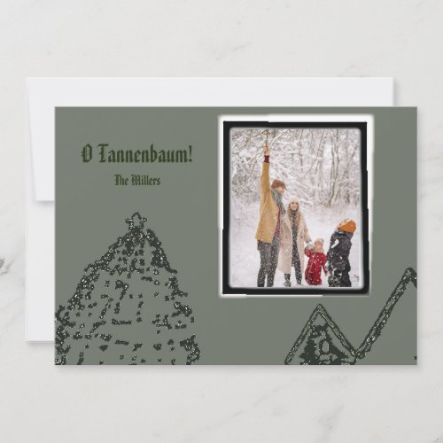 O Tannenbaum Town Square Family Photo Card