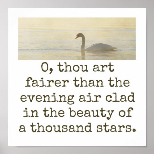 O Thou Art Fairer _ Beauty Quote  Poster