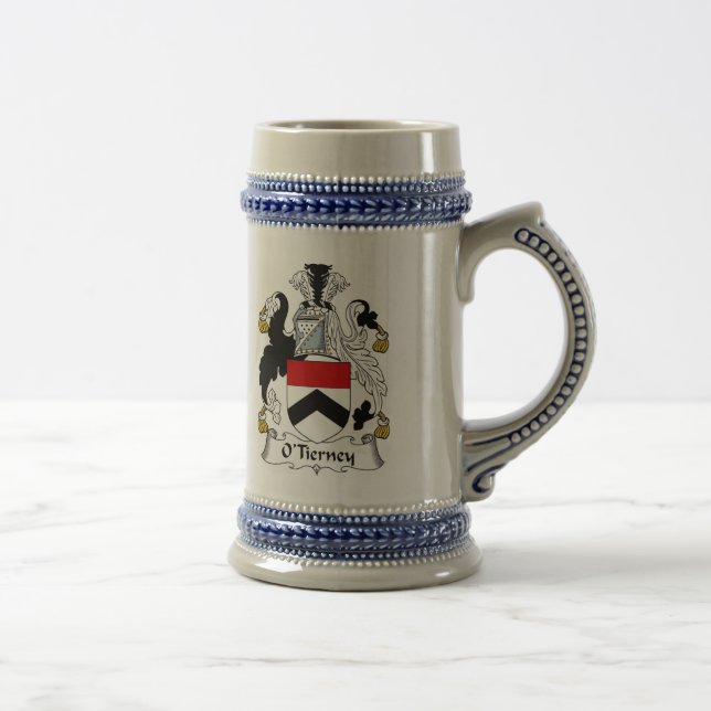 O Tierney Coat of Arms Stein - Family Crest (Right)