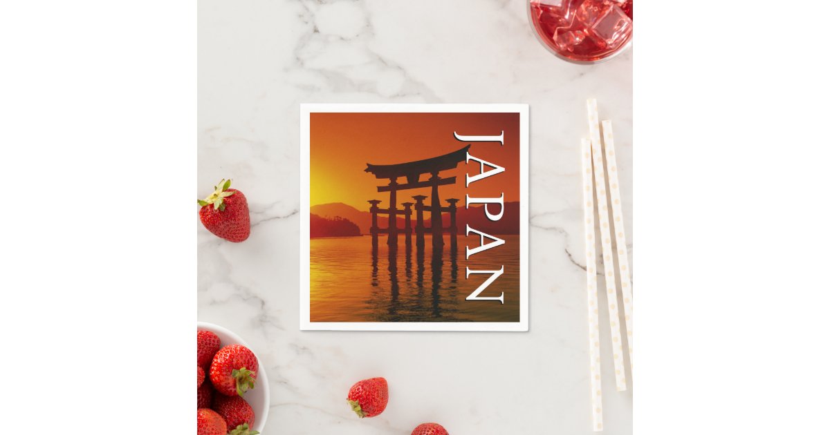 OTorii Gate, Itsukushima Shrine Miyajima, Japan Napkins Zazzle