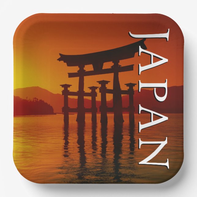 O-Torii Gate, Itsukushima Shrine | Miyajima, Japan Paper Plates (Front)